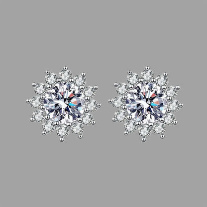 S925 Snowflake Earrings
